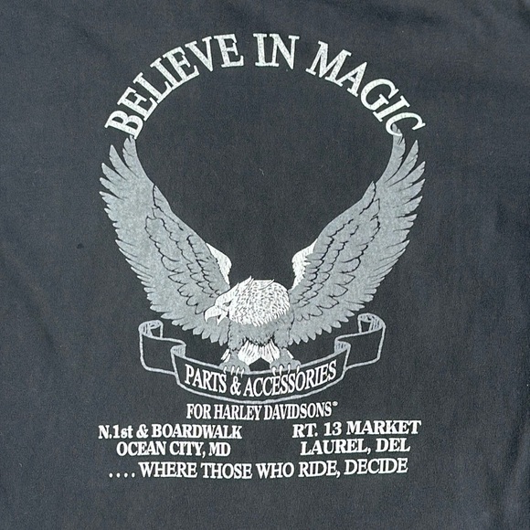 Vtg 1989 3D Emblem Harley Davidson Survivors Wolf LS t-shirt XL single stitch - Picture 7 of 13